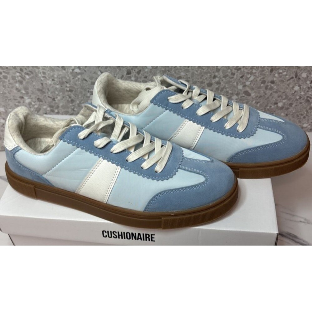 Cushionaire Women's  Sole Sneaker US 9 Med Blue White Memory Foam NWB